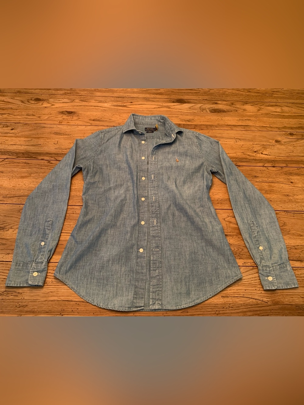Women’s Polo Ralph Lauren Slim Fit Chambray Shirt Size 8